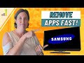 How to uninstall apps from a samsung smart tv quickly