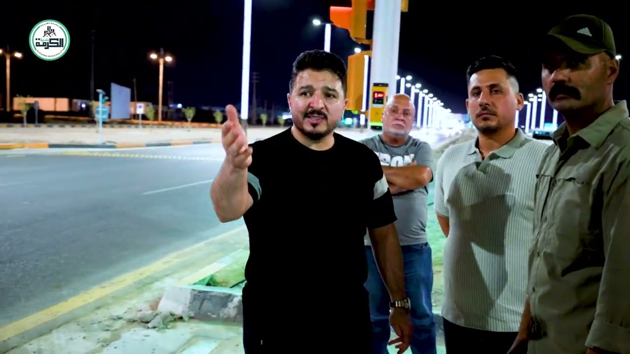 التشغيل التجريبي لانارة الشارع العام