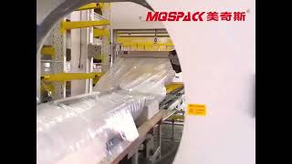 Customer case 36:Customized Full Automatic horizontal wrapping machine WIth Top sheeting applicator