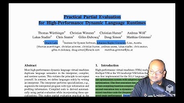 Read a paper: Practical Partial Evaluation for High-Performance Dynamic Language Runtimes