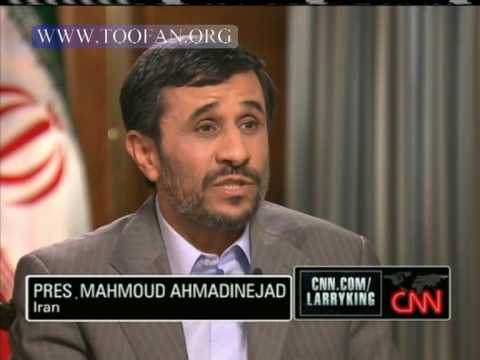 Islamic republic Dictator - Mahmoud Ahmadinejad (Im-a-nutjob) on Larry King - part4