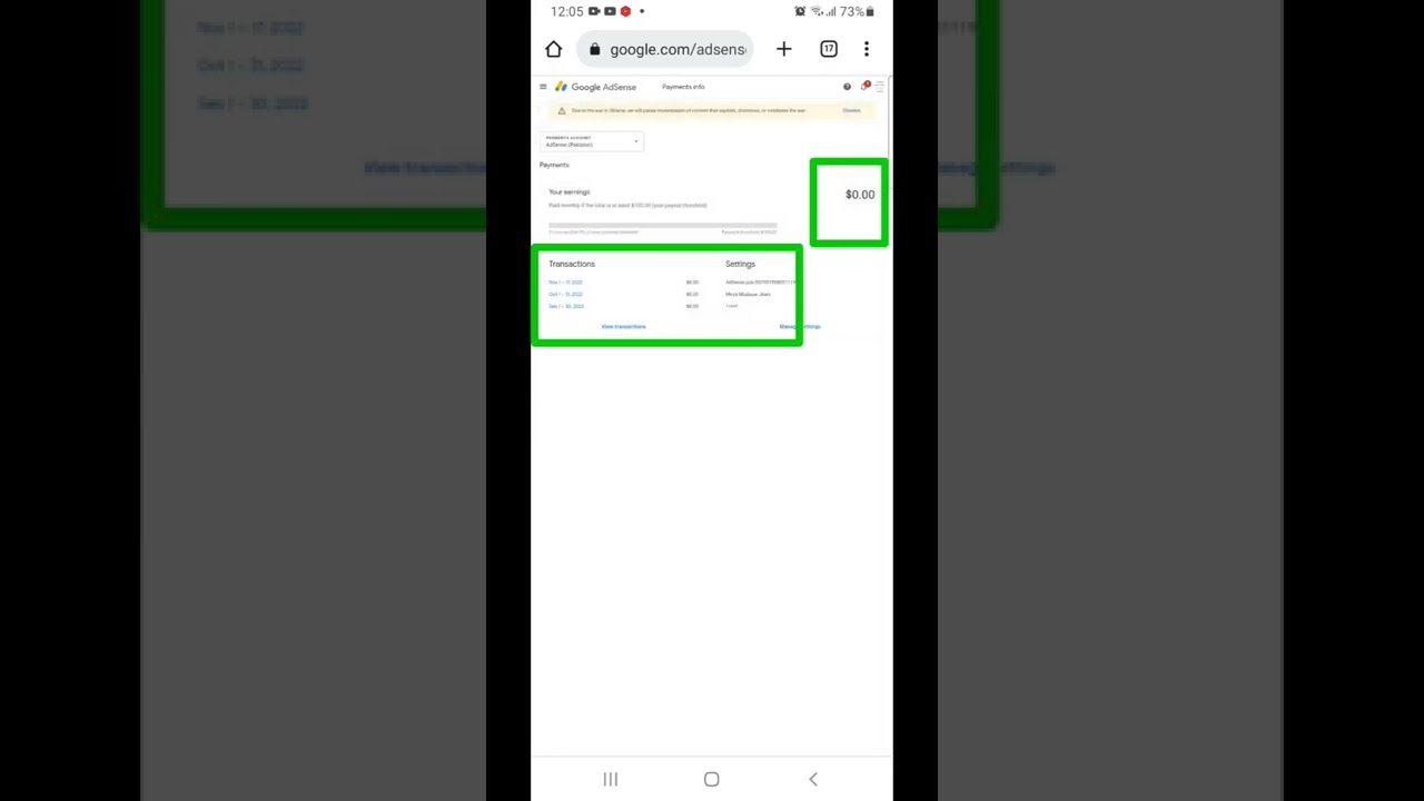 Adsense account showing zero earning | Adsense new update