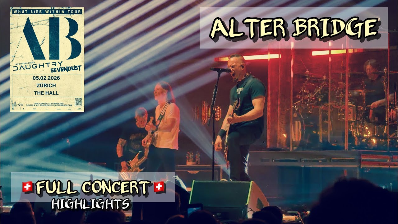 Alter Bridge Live FULL CONCERT Zurich Switzerland February 5 2026🇨🇭