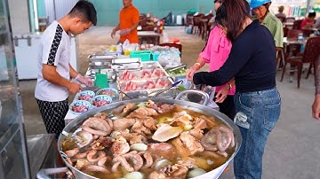 Lạ đời quán quê khách chèo xuồng lội ao bắt cá, ăn nhiều món ngon rẻ hủ tiếu phèo, phở sườn hiếm có