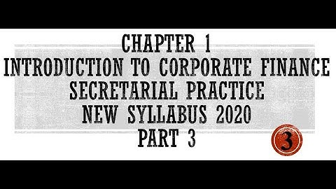 Introduction to corporate Finance | Fixed Capital Requirement | Capital Requirement | Part 3