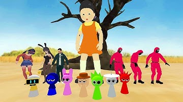 UPDATE FUNNY SQUID GAME IN SANDBOX IN SPACE SKIBIDI TOILET GARRY