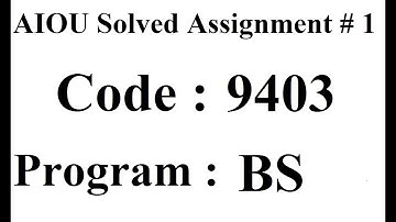 AIOU Code 9403 Solved Assignment No 1 Spring 2024 | Baloch Academy