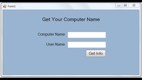 how to get computer name,user name using c#