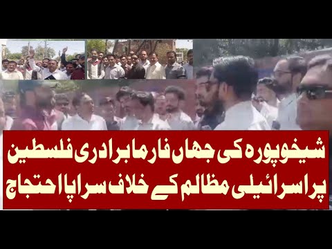 شیخوپورہ کی جہاں فارما برادری فلسطین پر اسرائیلی مظالم کے خلاف سراپا احتجاج
