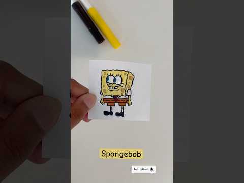 Spongebob sticker Sticker Day -5 diy smartartandcrafts minisatisfying handmade stickermaking