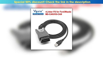 First Look Vgate vLinker FS ELM327 For Ford FORScan HS/MS-CAN ELM 327 OBD 2 OBD2 Car Diagnostic Sca