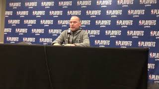 Michael Malone says that he’s not afraid to play Nikola Jokic 48 minutes in tonight’s Game 7