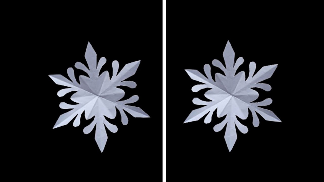 How to Make 6-Pointed Snowflakes with Paper and Scissors | Christmas ...
