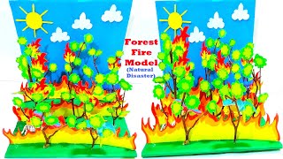 Famous forest fire model 3d (Natural Disaster) for social science exhibition project | DIY | howtofunda Wealth