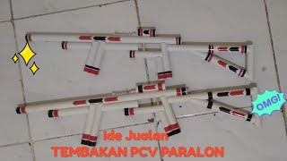 'SUBCRIBE 'ide kreatif jualan senjata mainan tembakan pvc paralon laku 300 pcs #rubber_band_gun