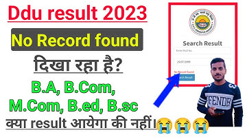 Ddu 3rd semester result kaise dekhe 2023.ddu result no record found .how to check ddu 3rd sem result