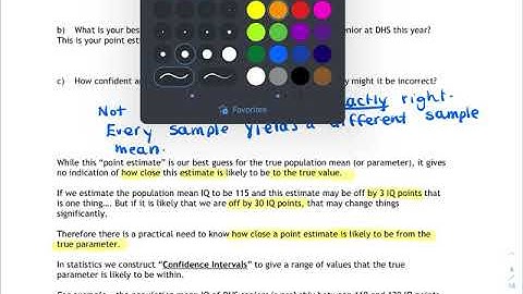 8.1 AP Stats (Video A) (Introduction to Confidence Intervals)