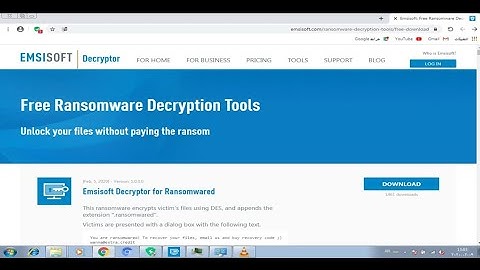 Free Ransomware Decryption Tools Unlock your files without paying the ransom