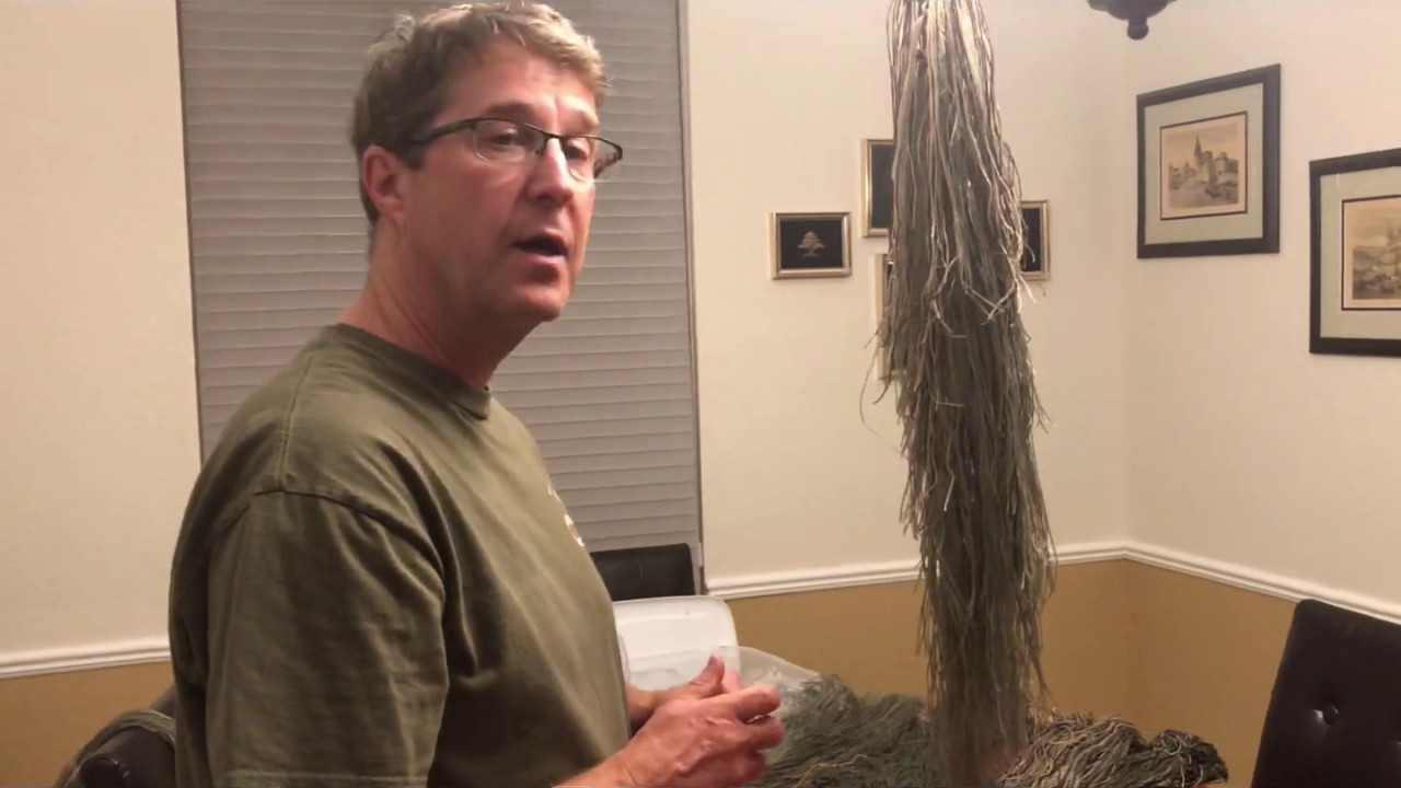 How to make fake Spanish moss using Ghillie suit material 