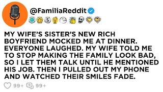 MY WIFE’S SISTER’S NEW RICH BOYFRIEND MOCKED ME AT DINNER  EVERYONE LAUGHED  MY WIFE TOLD ME TO