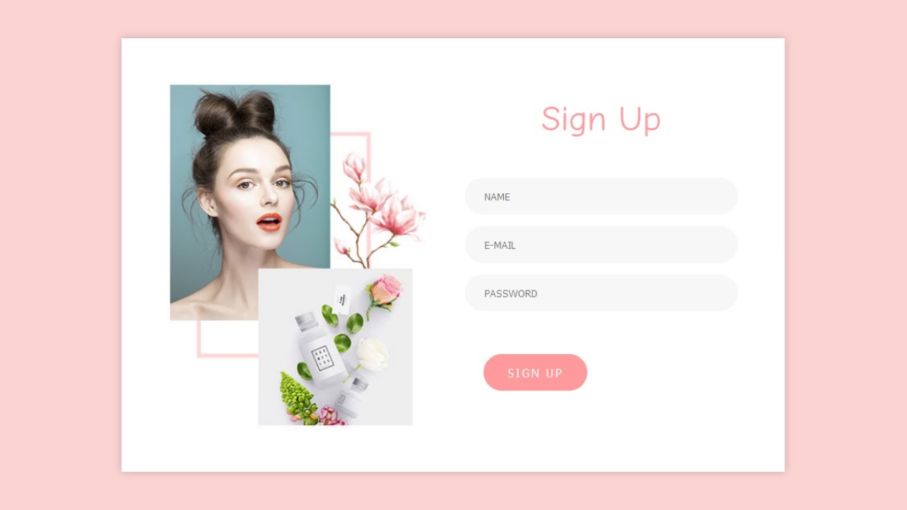Sign Up Form Design Using HTML & CSS | #DailyUI | Day 1/50