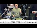 Syncopation/Modern Reading Text in 4/4 by Louie Bellson (Pg. 18) FREE Drum Lesson