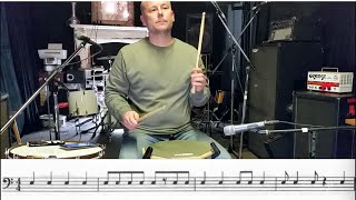 Syncopation/Modern Reading Text in 4/4 by Louie Bellson (Pg. 18) FREE Drum Lesson