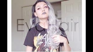 |Evahair Wig Review| Dark Grey Ombre