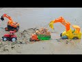 PARLE G LOADING JCB 4DX BOLERO ASHOK TATA 2 DUMPER 2 TRACTORS EXCAVATOR MINI CAR VIDEOS / BULLDOZER 