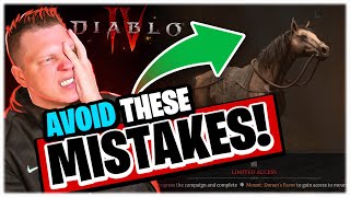 These NOOB MISTAKES Could Ruin your Diablo 4 leveling experience!