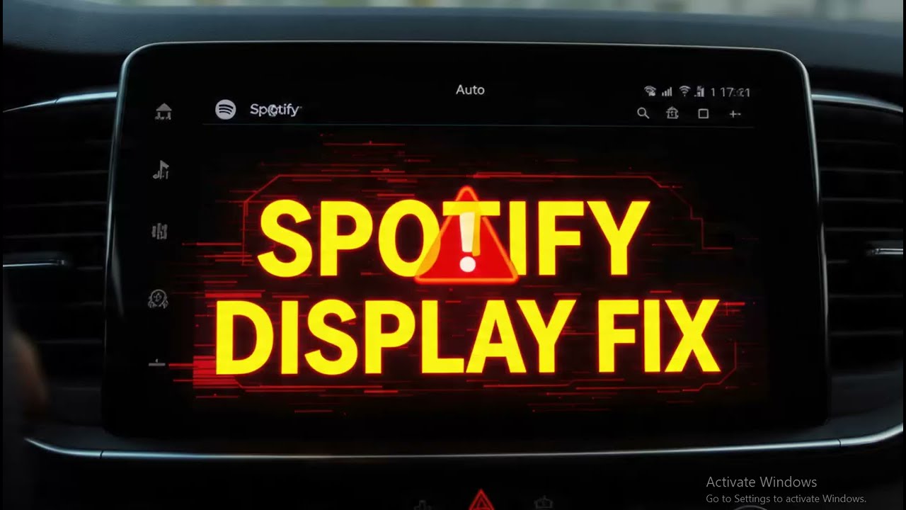 Why does  Spotify on Android Auto  stop showing song names and artwork