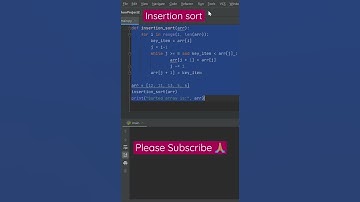 Insertion Sort implemented in Python