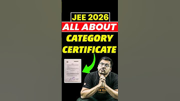 All About Category Certificate for JEE 2026 in 1 Min🤯 #shorts #jee2026 #jeeexam #jeeregistration