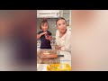 Jeannie mai and monaco,playing rock, paper,  making edible bloody bandaids for Halloween.