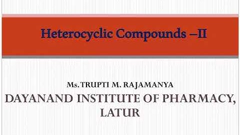 Pyrazole Video Lecture