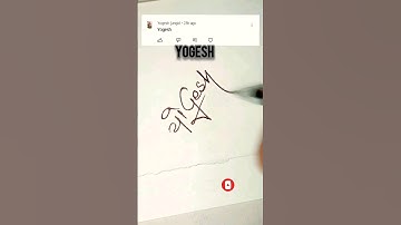 YOGESH name signature. ......comment your name. ........#signature #logo #signature #trending #viral