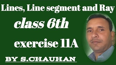 Lines, Ray and Line segments exercise 11A class 6th