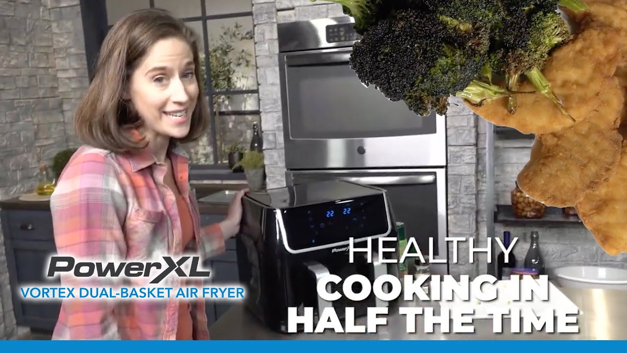 PowerXL Healthy Cooking XL 7 in 1 10-qt. Dual Basket Air Fryer