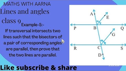 If a transversal intersects two lines such that the bisectors of a pair of corresponding angles are
