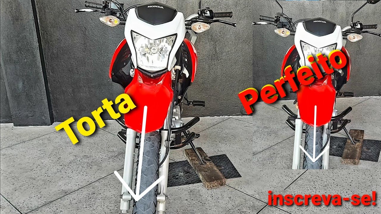 Como alinhar moto com a frente torta? Alinhe vc mesmo!