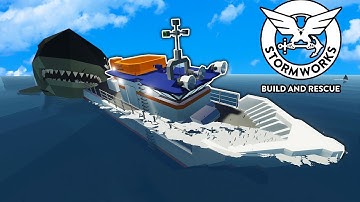 Locking OB in Jail & Megalodon Race! - Stormworks Multiplayer - Megalodon Survival