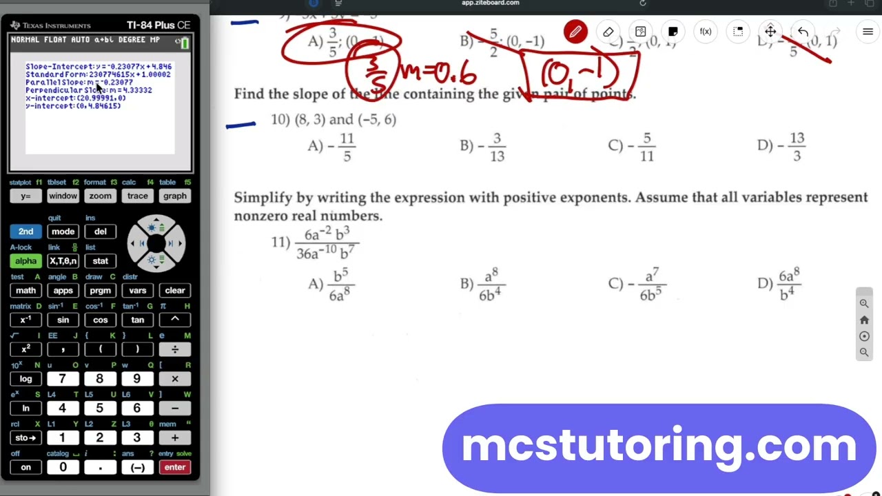 TI84 Plus CE Algebra Solver Program: Final Exam Review (30-Minute Walkthrough, 18 problems solved)