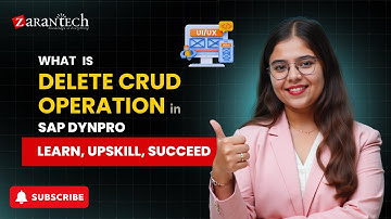 What is Delete CRUD Operation in SAP DynPro | ZaranTech