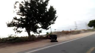 Electric Skateboard Fall Going 30 MPH