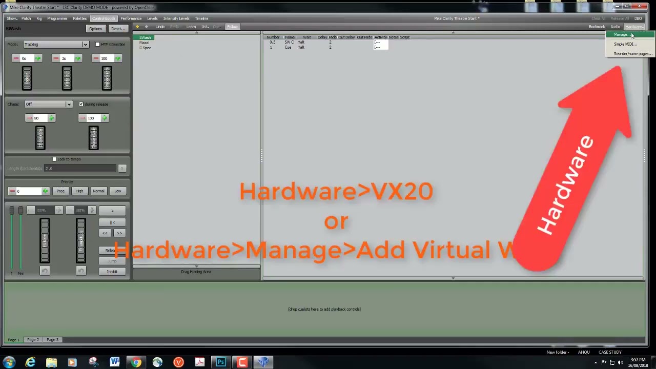Get started in Clarity Lighting Control Software