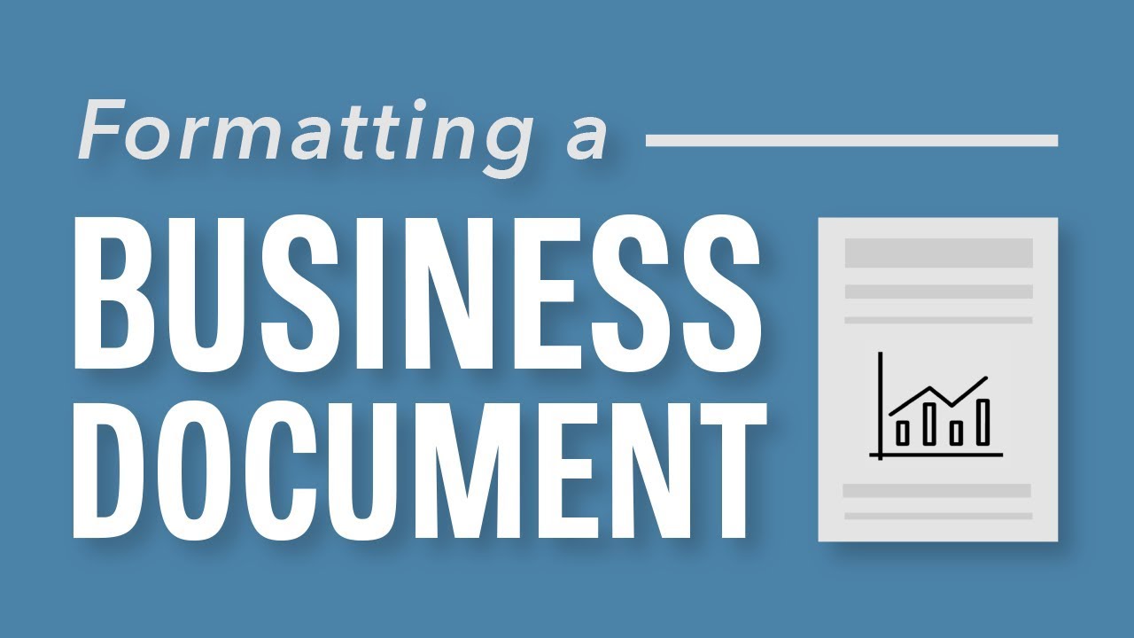 ⁣Formatting a Business Document