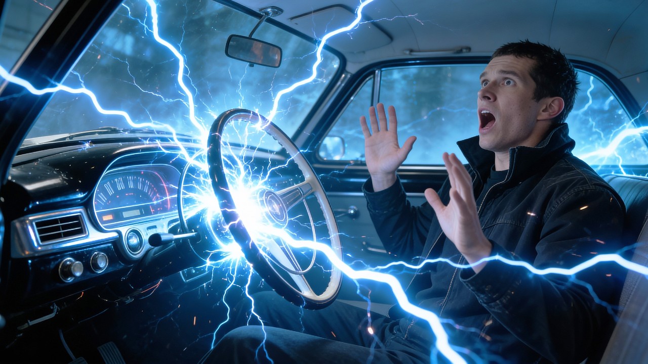 شاب بيكتشف ان العربيه بتاعته بتقدر تطير فى الجو و فيها قوه خارقه !