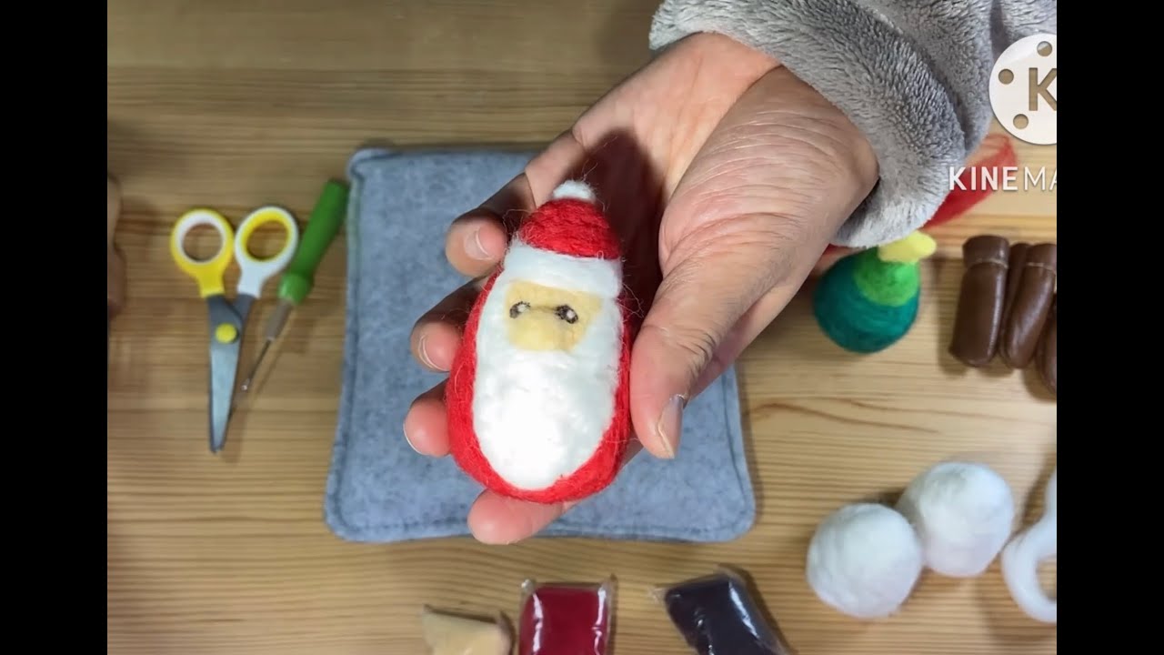 羊毛フェルトでサンタクロースを作ってみた！ - YouTube