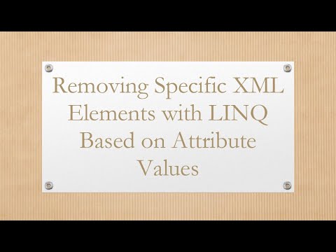 Removing Specific XML Elements with LINQ Based on Attribute Values