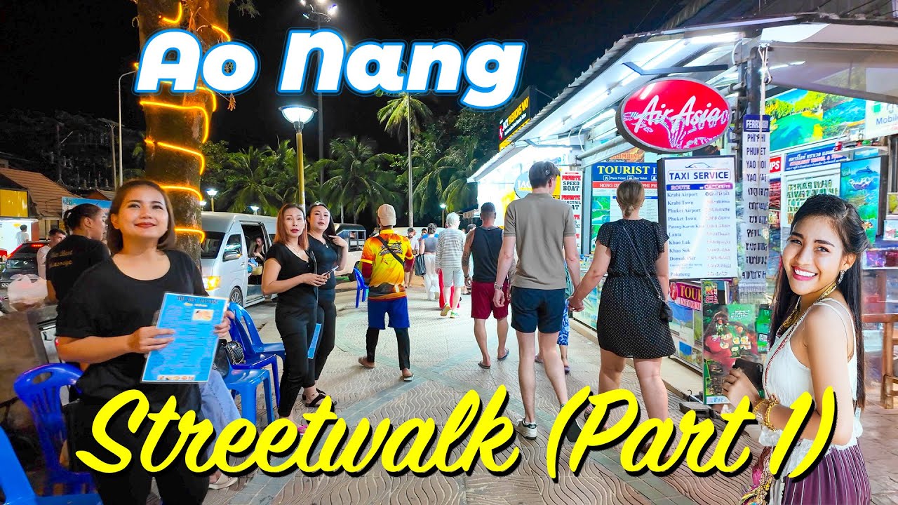 AO NANG  BY NIGHT (Part 1) - From the Mosque to the Beach (Bonus Fire Show)